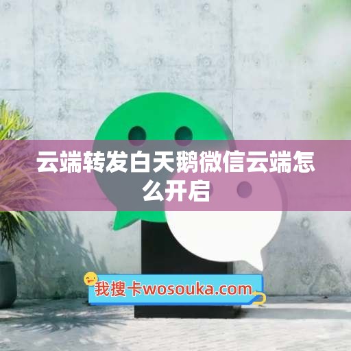 云端转发白天鹅微信云端怎么开启