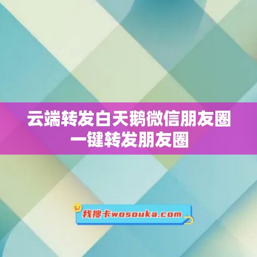 云端转发白天鹅微信朋友圈一键转发朋友圈