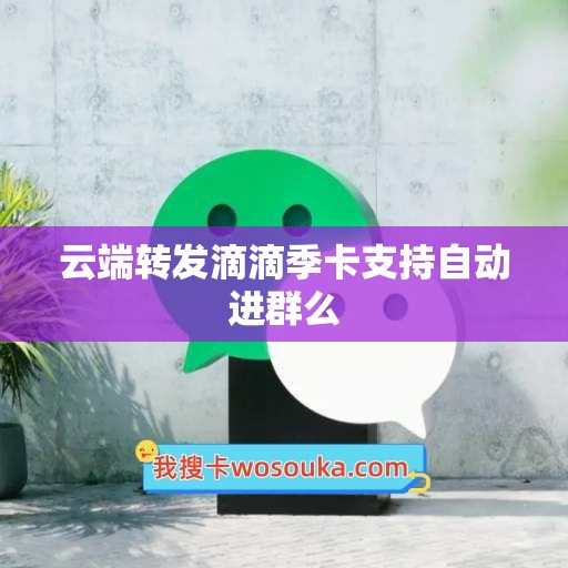 云端转发滴滴季卡支持自动进群么