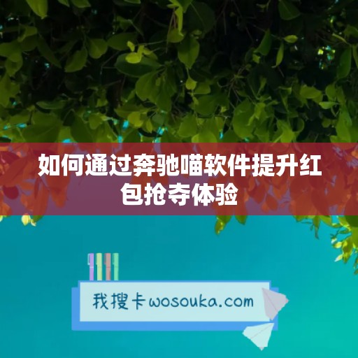 如何通过奔驰喵软件提升红包抢夺体验