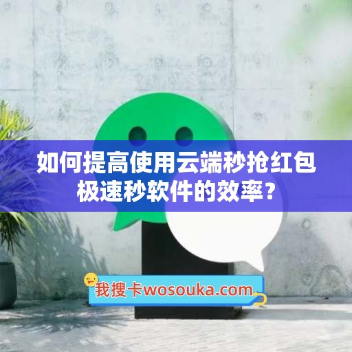 如何提高使用云端秒抢红包极速秒软件的效率？