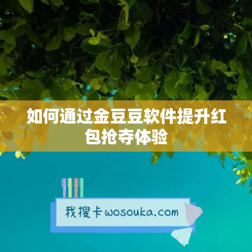 如何通过金豆豆软件提升红包抢夺体验