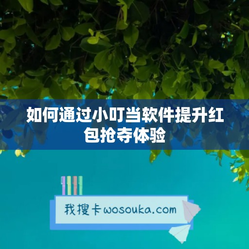 如何通过小叮当软件提升红包抢夺体验