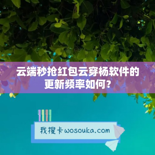 云端秒抢红包云穿杨软件的更新频率如何？