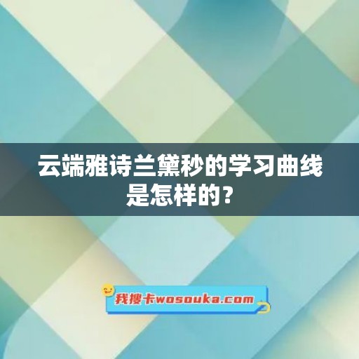 云端雅诗兰黛秒的学习曲线是怎样的？