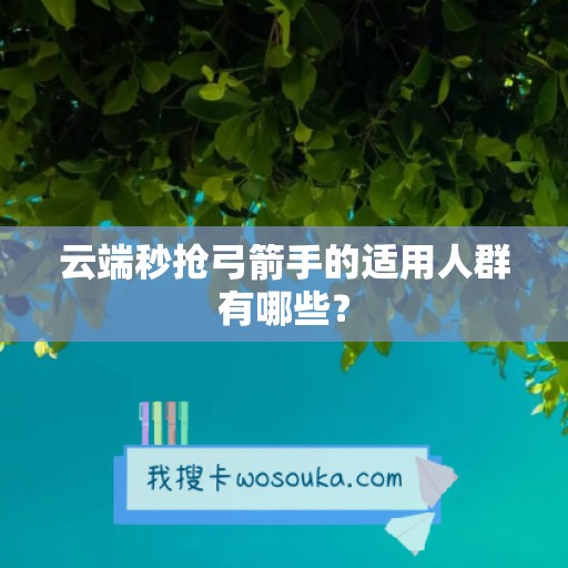 云端秒抢弓箭手的适用人群有哪些？