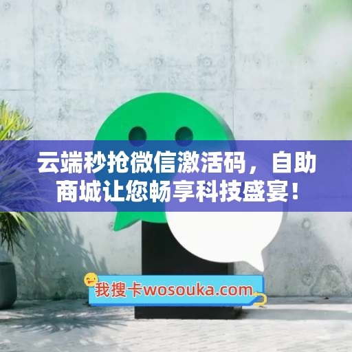 云端秒抢微信激活码，自助商城让您畅享科技盛宴！