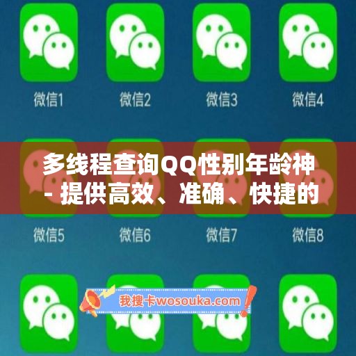 多线程查询QQ性别年龄神 - 提供高效、准确、快捷的QQ用户信息查询服务