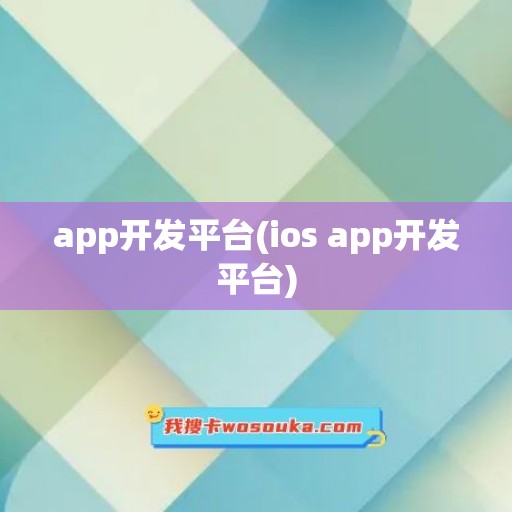 app开发平台(ios app开发平台)