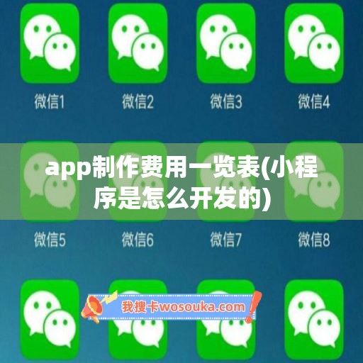 app制作费用一览表(小程序是怎么开发的)