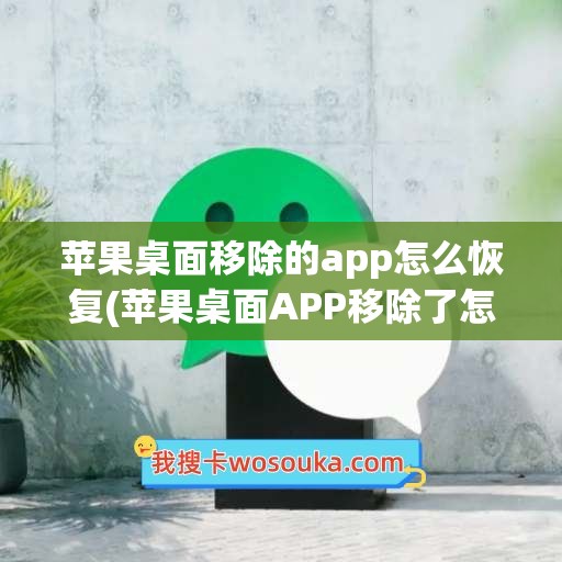 苹果桌面移除的app怎么恢复(苹果桌面APP移除了怎么恢复)