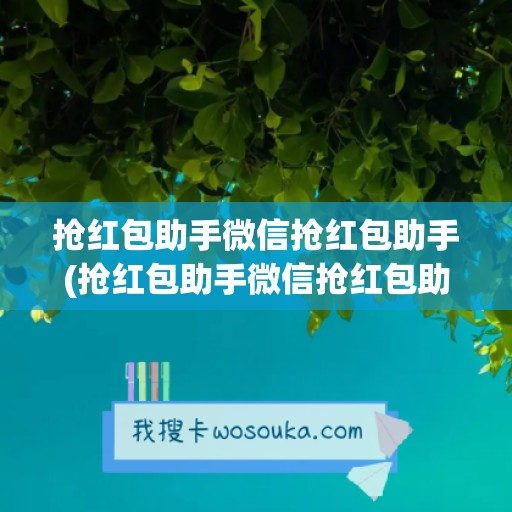 抢红包助手微信抢红包助手(抢红包助手微信抢红包助手苹果)