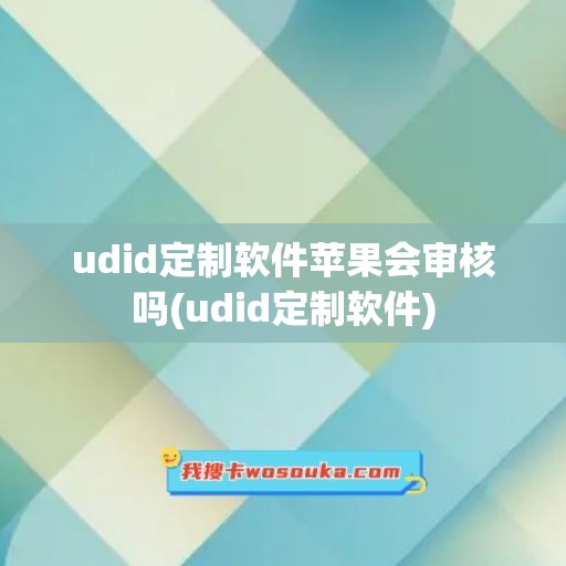 udid定制软件苹果会审核吗(udid定制软件)