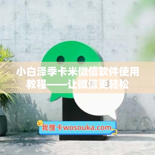 小白泽季卡米微信软件使用教程——让微信更轻松