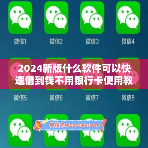 2024新版什么软件可以快速借到钱不用银行卡使用教程