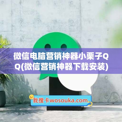 微信电脑营销神器小栗子QQ(微信营销神器下载安装)