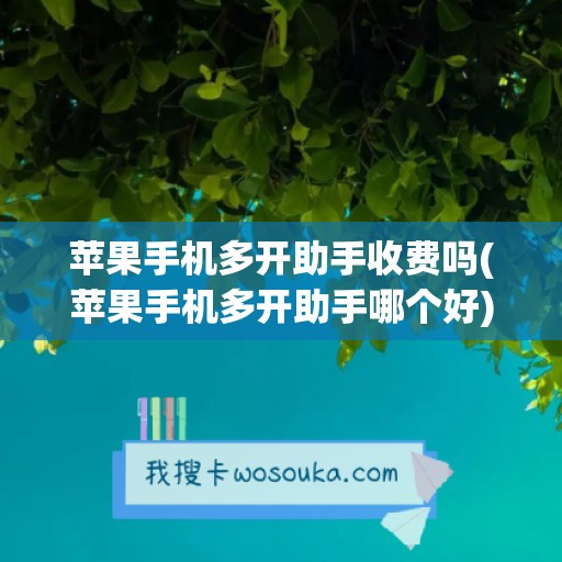 苹果手机多开助手收费吗(苹果手机多开助手哪个好)