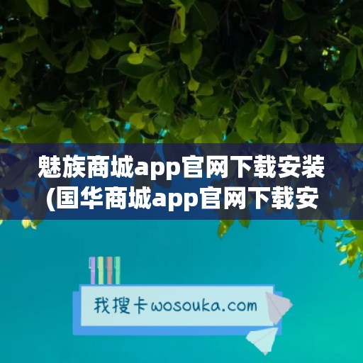 魅族商城app官网下载安装(国华商城app官网下载安装最新版)