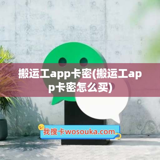 搬运工app卡密(搬运工app卡密怎么买)