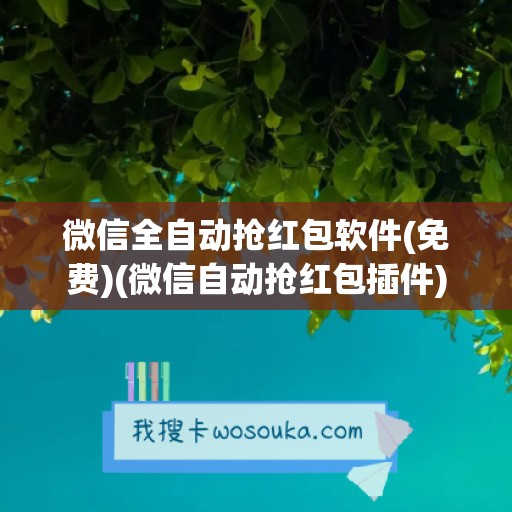 微信全自动抢红包软件(免费)(微信自动抢红包插件)