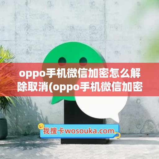 oppo手机微信加密怎么解除取消(oppo手机微信加密怎么解除)