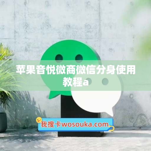 苹果音悦微商微信分身使用教程a