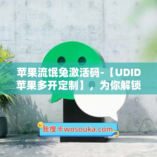 苹果流氓兔激活码-【UDID苹果多开定制】，为你解锁苹果多开新时代！