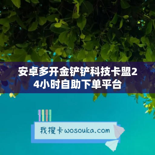 安卓多开金铲铲科技卡盟24小时自助下单平台