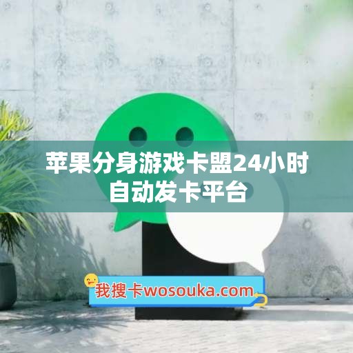 苹果分身游戏卡盟24小时自动发卡平台