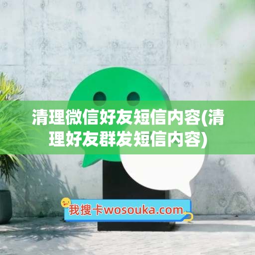 清理微信好友短信内容(清理好友群发短信内容)