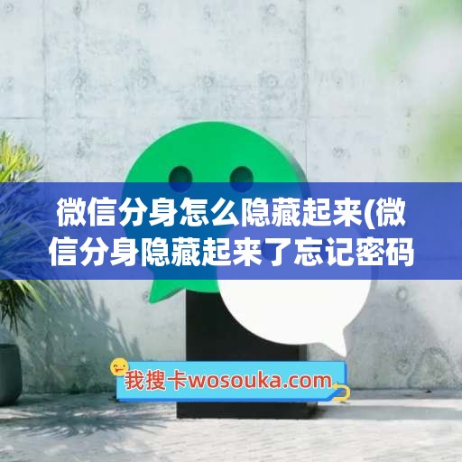 微信分身怎么隐藏起来(微信分身隐藏起来了忘记密码怎么办呢)