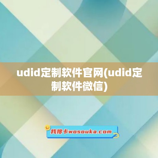 udid定制软件官网(udid定制软件微信)