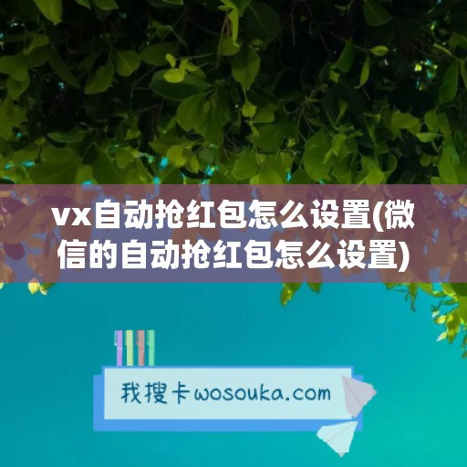 vx自动抢红包怎么设置(微信的自动抢红包怎么设置)