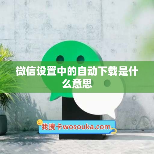 微信设置中的自动下载是什么意思