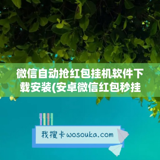 微信自动抢红包挂机软件下载安装(安卓微信红包秒挂自动抢)