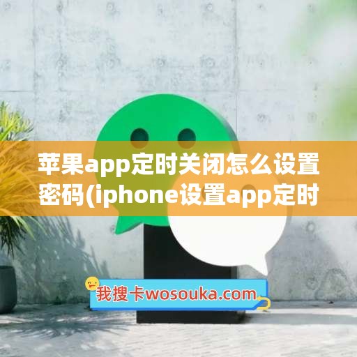 苹果app定时关闭怎么设置密码(iphone设置app定时关闭)