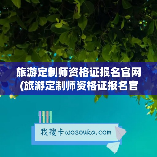 旅游定制师资格证报名官网(旅游定制师资格证报名官网网址)