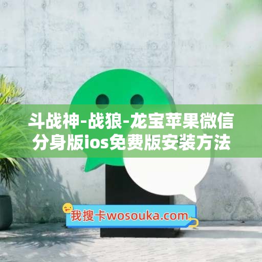 斗战神-战狼-龙宝苹果微信分身版ios免费版安装方法