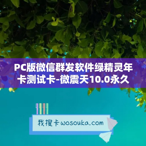 PC版微信群发软件绿精灵年卡测试卡-微震天10.0永久卡使用教程