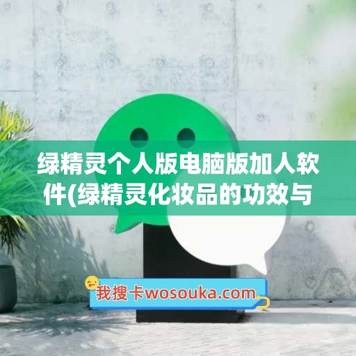 绿精灵个人版电脑版加人软件(绿精灵化妆品的功效与作用)