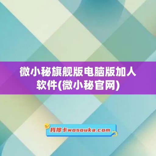 微小秘旗舰版电脑版加人软件(微小秘官网)