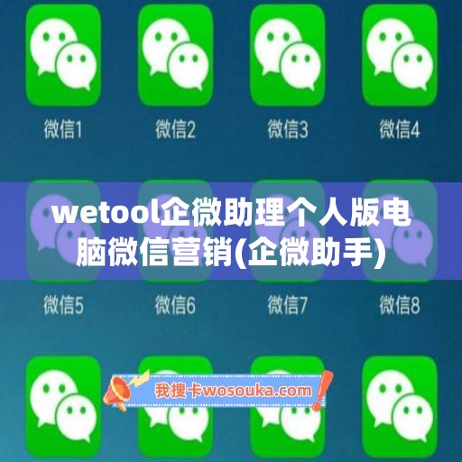 wetool企微助理个人版电脑微信营销(企微助手)