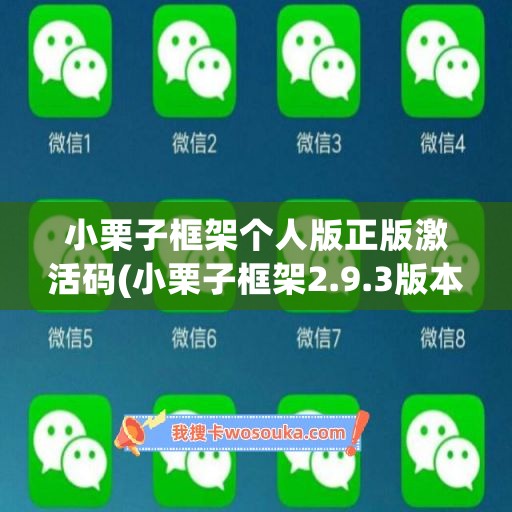 小栗子框架个人版正版激活码(小栗子框架2.9.3版本)