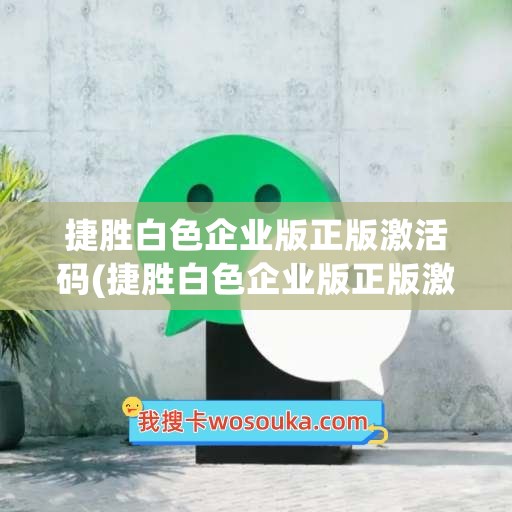 捷胜白色企业版正版激活码(捷胜白色企业版正版激活码是多少)