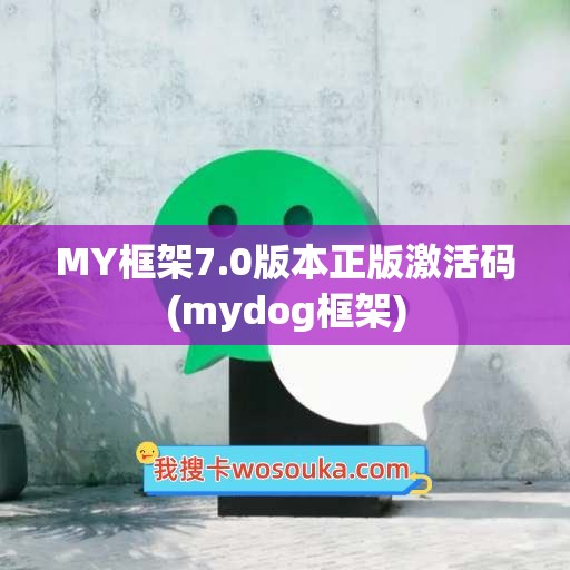 MY框架7.0版本正版激活码(mydog框架)