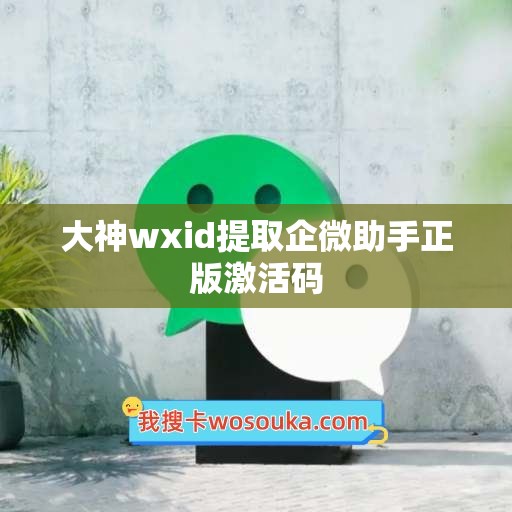 大神wxid提取企微助手正版激活码