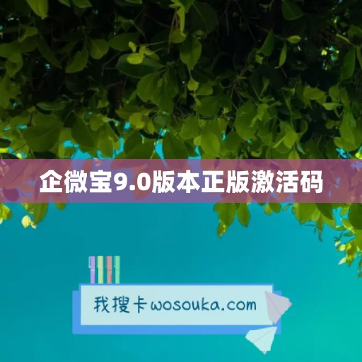 企微宝9.0版本正版激活码