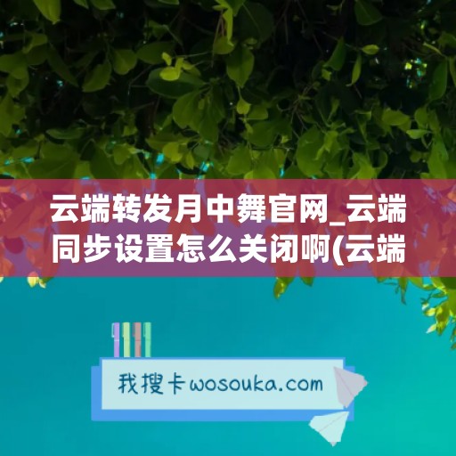云端转发月中舞官网_云端同步设置怎么关闭啊(云端转发商城)