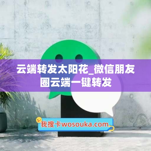 云端转发太阳花_微信朋友圈云端一键转发