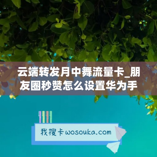 云端转发月中舞流量卡_朋友圈秒赞怎么设置华为手机